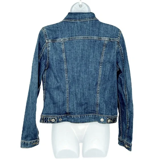 Levi's Ex Boyfriend Trucker Button Down Denim Jacket Size M - Picture 2 of 7